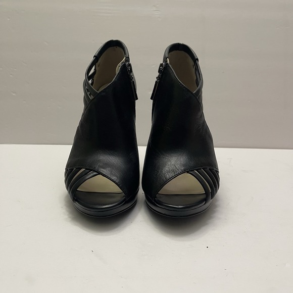 Calvin Klein Collection Shoes - Calvin Klein Laraine Burnished Nappa High Heels Open Toe Black Women's Size 8M